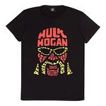 WWE Hulk Hogan Text Face T-Shirt, Adults, S-XXL, Black, Official Merchandise