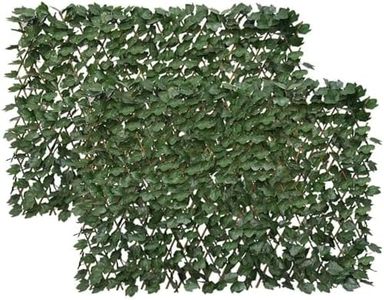 Expandable Fence Privacy Screen for Balcony Patio Outdoor,Decorative Faux Ivy Fencing Panel,Artificial Hedges (Single Sided Leaves)