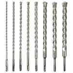 FF ERA SDS Plus Drill Bits Set – 8pcs 12 Inch Concrete Masonry SDS Plus Drill Bit Set - Carbide Tipped - Rotary Hammer Drill Bits for Brick, Stone, Concrete