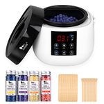 Waxing Kit with Wax Heater, Hot Wax Warmer Machine with Pot 500ml,Painless Hair Removal Full Kit Professional for Skin Body Bikini Area Legs, 4 Packs Hard Wax Beans and 20 Spatulas