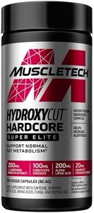 Muscletech Weight Loss Hydroxycut Hardcore Super Elite Slimming Pills, Immune System Vitamins - B12 B6, Increase Alertness & Performance, Support Fat Metabolism, 100 Count