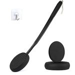 19" Lotion Applicator for Back Tanning Applicator Long Handle Back Lotion Applicator for Feet Self Tanner Back Applicator Sunscreen Applicator for Kids Women Men the Elderly (Black)