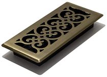 Decor Grates SPH410-A 4-Inch by 10-Inch Scroll Floor Register, Antique Brass