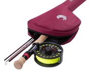 HAWKRIDGE COLORADO Stunning 9’ 6” #7 Stillwater & Reservoir UK brand (4 Sections) Fly Fishing Rod and Matching Pre Loaded Large Arbour Reel Set Braided Loop and Rod Travel Case