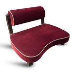 Friends of Meditation Emperor Meditation Chair | Extra Large Meditation Chair | Velvet Upholstery | Maroon, Seat Size: 31” x 21”