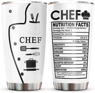 Jevuta Chef Gifts for Men Women Tumbler, Gifts for Chefs, Cooking Lovers Gift Ideas, Baking Gifts for Women, Chef Birthday Gift, Culinary Gifts for Women Coffee Tumbler 20 oz