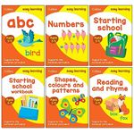 Collins Easy Learning Preschool 6 Books Collection Set Ages 3–5: Ideal for home learning(Abc, Numbers, Starting School, Starting School Workbook, Shapes, Colours and Patterns & Reading and Rhyme)