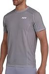 TCA Quick Dry T Shirt Gym Top for Men Short Sleeve Running Top Mens Gym Clothes - Cool Grey, XL