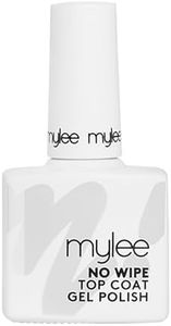 Mylee Gel Nail Polish No Wipe Top Coat 10ml - UV/LED Soak-Off Nail Art Manicure Pedicure for Professional & Home Use, Long Lasting & Easy to Apply, Vegan & Cruelty Free
