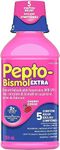 Pepto Bismol Extra Strength Liquid, 2X Concentrated Formula, Upset Stomach Relief, Diarrhea Relief, Heartburn, Nausea, Indigestion, Upset Stomach, Cherry Flavour, 12oz /350mL