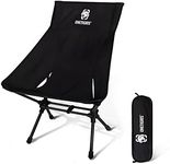 OneTigris Folding Camping Backpacking Chair With Back-Rest, 330 lbs Capacity, Compact Portable Lightweight Chair for Hiking Travel