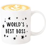 World's Best Boss Gifts Coffee Mug Best Boss Christmas Gifts for Men, Women Funny Coffee Mug, Gift Idea for Male, Female, Bosses, Coworkers Coffee Mugs