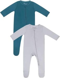Jimonda Rayon Baby Pajamas,2-Way Zipper One-Piece Footies,Long Sleeve Unisex Boys Girls Romper,Sleep and Play Pjs,Infant Clothes