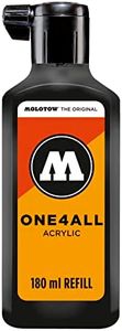 Molotow ONE4ALL Acrylic Paint Refill ONE4ALL Paint Marker, Signal Black, 180ml Bottle, 1 Each (692.180), 6.08 Fl Oz (Pack of 1)