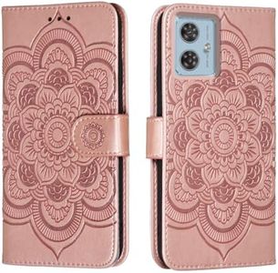 shingtomua for Motorola Moto G54 5G Case Wallet with Card Holder Kickstand Magnetic Soft Leather Flip Fold Case for Moto G54 Cover (Pink)