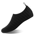 IceUnicorn Water Socks Mens Womens Outdoor Swim Barefoot Skin Shoes for Beach Running Snorkeling Surfing Diving Yoga Exercise, Lxy Black, 5/6 UK