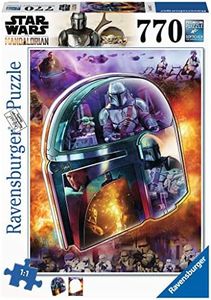 Ravensburger Star Wars The Mandalorian: Helmet 770 Piece Large Format Jigsaw Puzzle for Adults - 16917 - Every Piece is Unique, Softclick Technology Means Pieces Fit Together Perfectly