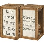 Primitives by Kathy The Beach is My Happy Place; Beach Treasures Memories Forever Home Décor Shell Holder