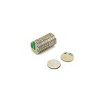 Adhesive N35 Neodymium Magnet for Arts, Crafts, Model Making, DIY, Hobbies, Office, and Home - 9.5mm x 0.75mm thick - 0.35kg Pull - North - Pack of 20