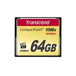 Transcend 64GB CompactFlash 1000 Memory Card, Up to 160/120 MB/s, Supports High-Speed Ultra DMA Transfer Mode 7, Ideal for Ultra-High Resolution Full HD, 3D and 4K UHDTV Video Recording TS64GCF1000