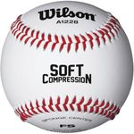 WILSON Sporting Goods Practice and Soft Compression Baseballs, A1228, FS (One Dozen), white