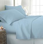 Knight Kavalier Bedsheet for Double Bed - 3 PCs Egyptian Cotton 500 Thread Count Bed Sheet Set - Light Blue Bedding Set - Durable, Ultra Soft, Hotel Quality, Export Finish Luxurious Sheets