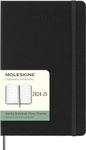 Moleskine weekly planner 2024-2025, Weekly Planner 18 Months 2025, With Space For Notes, With Hard Cover And Elastic Closure, Large Format 13 x 21 cm, Color Black