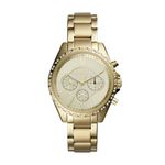 Fossil Women's Modern Courier Stainless Steel Chronograph Dress Quartz Watch, Gold, Chronograph