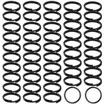 50pcs 10mm Mini Split Jump Ring with Double Loops Round Edge Key Chain Rings Small Open Jump Rings Metal Rings Connectors for Jewellery and Crafts Making, Black