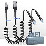 Coiled Lightning Cable 2 Pack USB-C