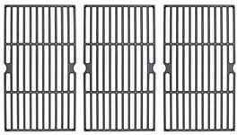 GrillSpot – Backyard Grill Porcelain Cast Iron Cooking Grates | Replacement Set for Walmart BBQ | Exact Fit | 16.8125” x 28.5” | Outdoor Barbecue Grill Parts | 3-Piece