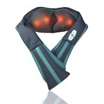 TruMedic InstaShiatsu+ Neck, Back, and Shoulder Massager - Cordless & Rechargeable, Shiatsu Neck Massager with Heat - Use at Home & Office (IS-2000)