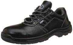 Allen Cooper Men's AC-1267 Safety Shoe, Double Density DIP-PU Sole, Black, Size 9
