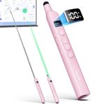 Norwii N21 Bluetooth Presentation Clicker with Telescopic Teaching Pointer, Presentation Remote with Retractable Stick for PowerPiont, Wireless Presenter, Slide Advancer - Pink
