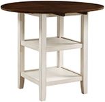 Homelegance Kiwi Counter Height Drop Leaf Table, White