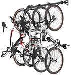 FLEXIMOUNTS Bike Storage Rack, Heavy-Duty 4-Bike Wall Mount Hanger for Home & Garage, Holds Up to 90KG