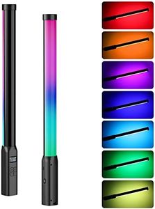 ULANZI VL119 Handheld Light Wand, 360° RGB LED Video Light Stick for Photography, 2600mAh Rechargeable Tube Light for Video Shooting, 2500-9000K Dimmable Camera Light with LCD