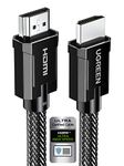 UGREEN 8K HDMI Cable 6 FT HDMI 2.1 Support 8K 60Hz Ultra HD, Dynamic HDR, High Speed 48Gbps, Dolby Vision, eARC, Compatible for Xbox One, Nintendo Switch, Samsung TV, Roku, PS5, Nylon Braided, 6 Feet