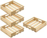 4 Pack 9 Inch Square Wooden Pallet 