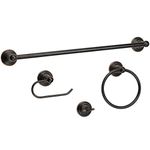 Designers Impressions 800 Series 4 Piece Oil Rubbed Bronze Bathroom Hardware Set