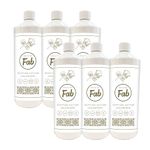 Fabulosa House of Fab Luxury Fragranced Antibacterial Laundry Cleanser and Fabric Softener, Premium Laundry Sanitiser and Freshener, 120 Washes, 1L, 6 Pack, Egyptian Cotton