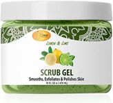 SPA REDI – Exfoliating Scrub Pumice Gel, Lemon & Lime, 16 Oz - Manicure, Pedicure and Body Exfoliator Infused with Hyaluronic Acid, Amino Acids, Panthenol and Comfrey Extract