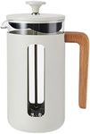 La Cafetière Pisa Cafetière 8-Cup 1L, Large French Press Coffee Maker Heat-Resistant Borosilicate Glass and Stainless Steel with Easy-Grip Plunger, ideal for Loose Tea and Ground Coffee, Flint