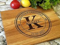 Algis Crafts | Personalized cutting board Monogram with Family name & date | Custom Chopping Board | Housewarming Gifts For New House, Anniversary Gift, Birthday Gift | Laser Engraved Cutting Board