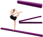 Holdfiturn 7FT 2.1M Folding Gymnastic Balance Beam with Carrying Handles - Ideal for Kids Training Home Gym Exercise Beginner to Pro, Non-Slip Surface