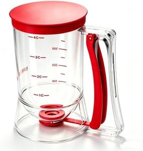 BBSTARZ Batter separator Cupcakes Pancakes Cookie Cake Waffles Batter Dispenser cookie separator batter Cream Speratator Cup Measuring Baking Tools (Red)