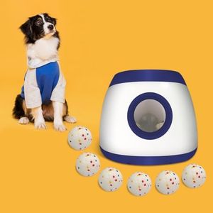 UJQW AutoDog Ball Launcher - Large Silent Dog Ball Thrower with Remote Control, 3 Adjustable Distances (40t/60ft/80ft), Rechargable,Includes 6 Durable 2.5" Balls for Medium/Large Dogs