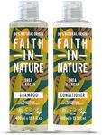 Faith In Nature Natural Shea & Argan Shampoo and Conditioner Set, Nourishing, Vegan & Cruelty Free, No SLS or Parabens, For Very Dry to Dry Hair, 2 x 400ml Pack