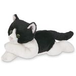 Bearington Lil' Domino Small Plush Stuffed Animal Black and White Tuxedo Cat, Kitten 8 inches