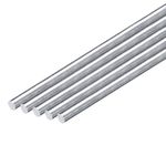 uxcell 10Pcs 1/4"(7mm) Dia Round Aluminum Rod, 12"(305mm) Long 6061 Aluminum Round Rod Solid Lathe Bar Stock for Industry Construction DIY Crafts